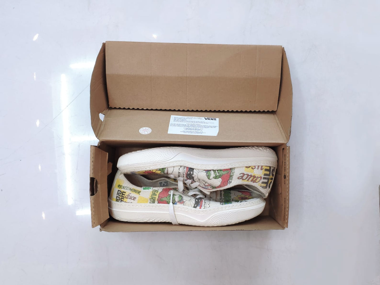 Tenis Vans Circle Vee Eco Theory/ Earth day Natural 40 BR