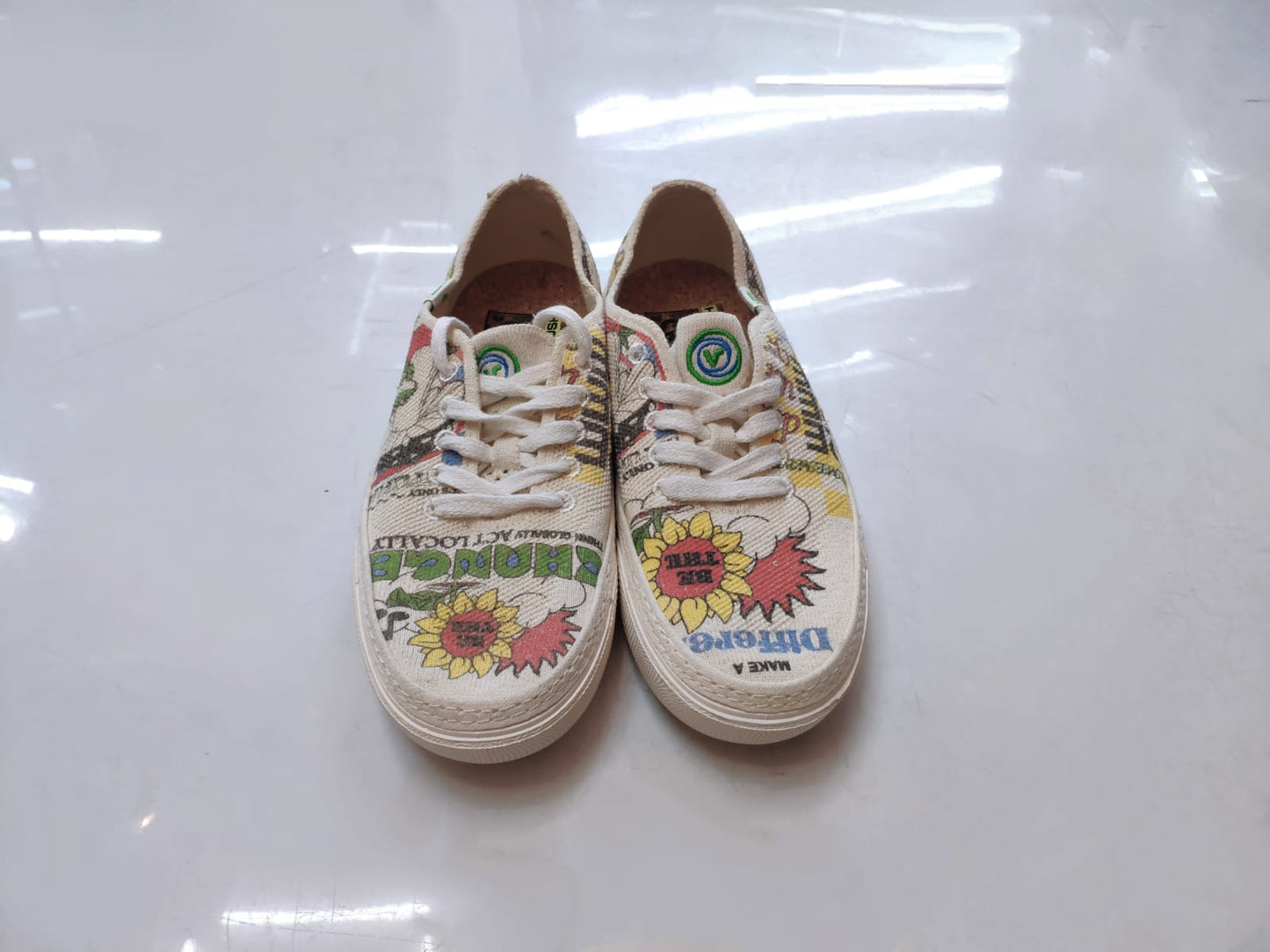 Tenis Vans Circle Vee Eco Theory/ Earth day Natural 40 BR