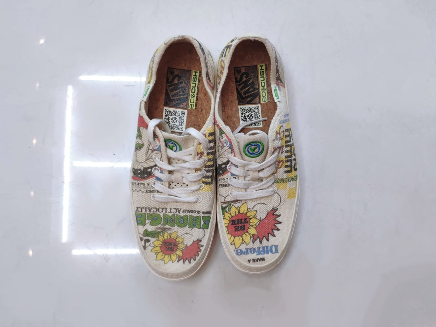Tenis Vans Circle Vee Eco Theory/ Earth day Natural 40 BR