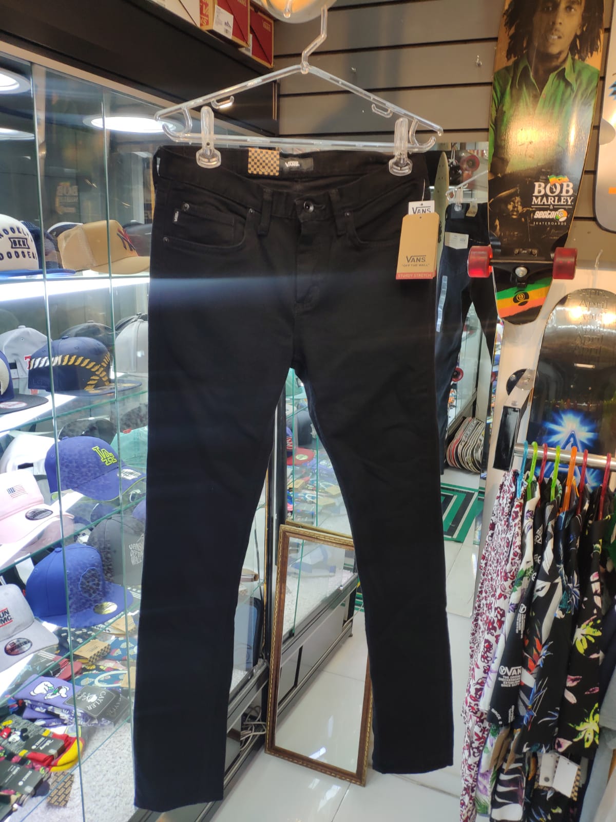 Calça Vans MN V76 Skinny Jeans Black/ Preto