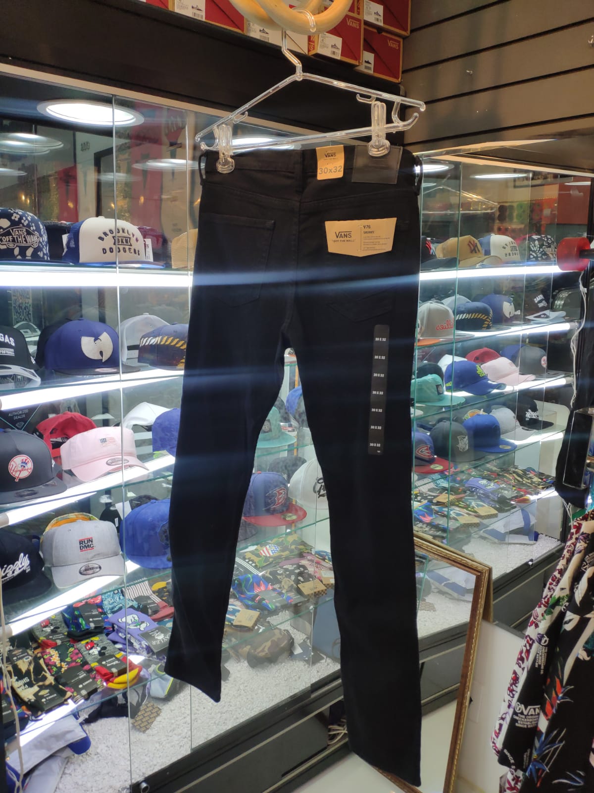 Calça Vans MN V76 Skinny Jeans Black/ Preto