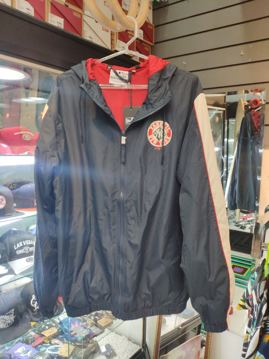 Jaqueta New Era College White Stripe Neyyan (WINDBREAKER) NY /Azul Marinho