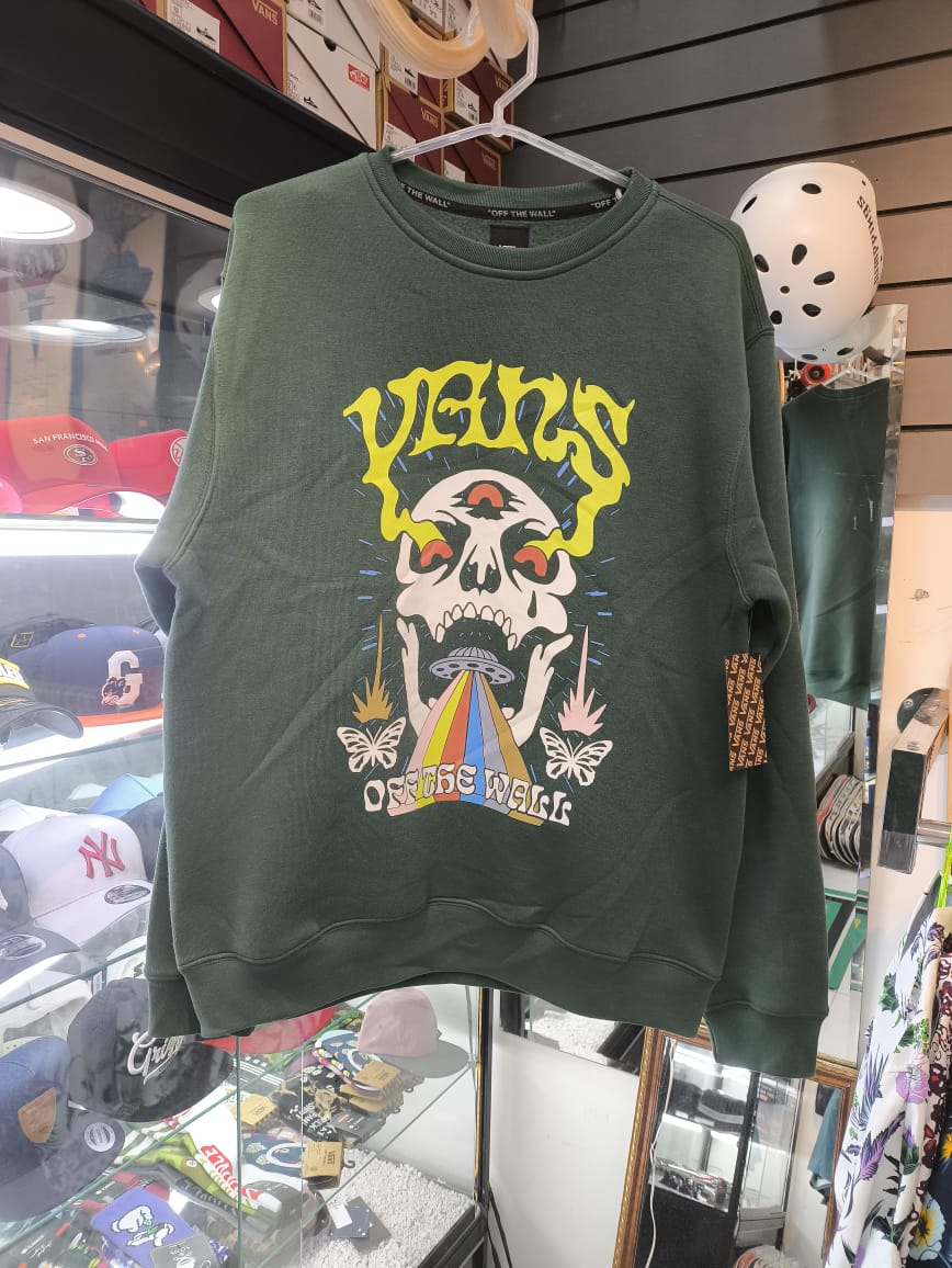 Moletom Vans All Seeing Crew Compl. Neo Vr3 Bistro Green White