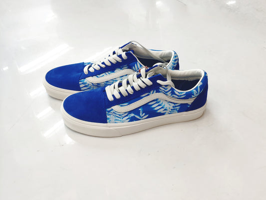 Tênis Old Skool Floral Solar Blue/Azul/Floral/Couro 38 BR