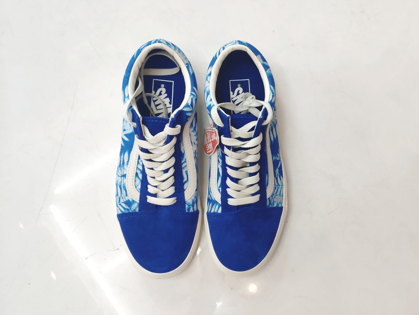 Tênis Old Skool Floral Solar Blue/Azul/Floral/Couro 38 BR