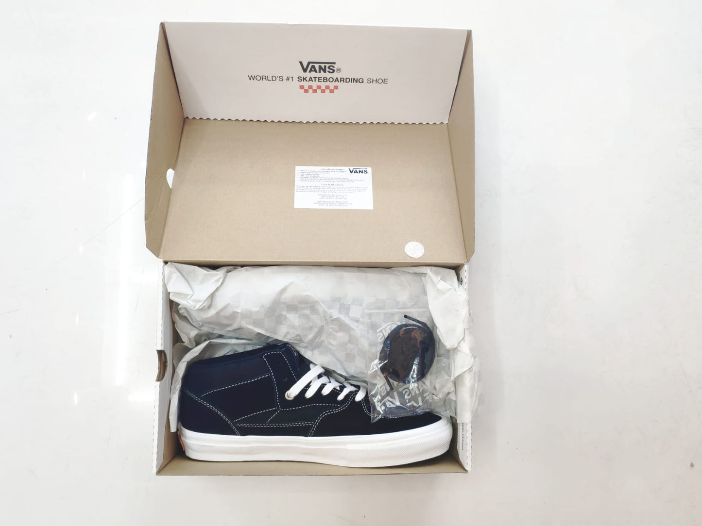 Tênis Vans Skate Half Cab Back White / Preto 42 BR