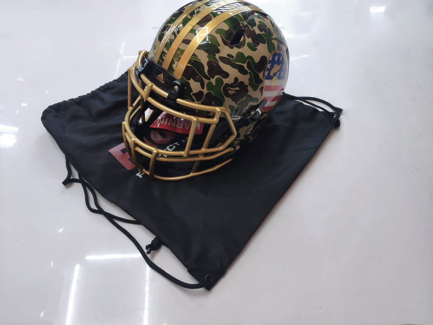 Capacete de Futebol Americano Adidas Riddell x Bape Helmet