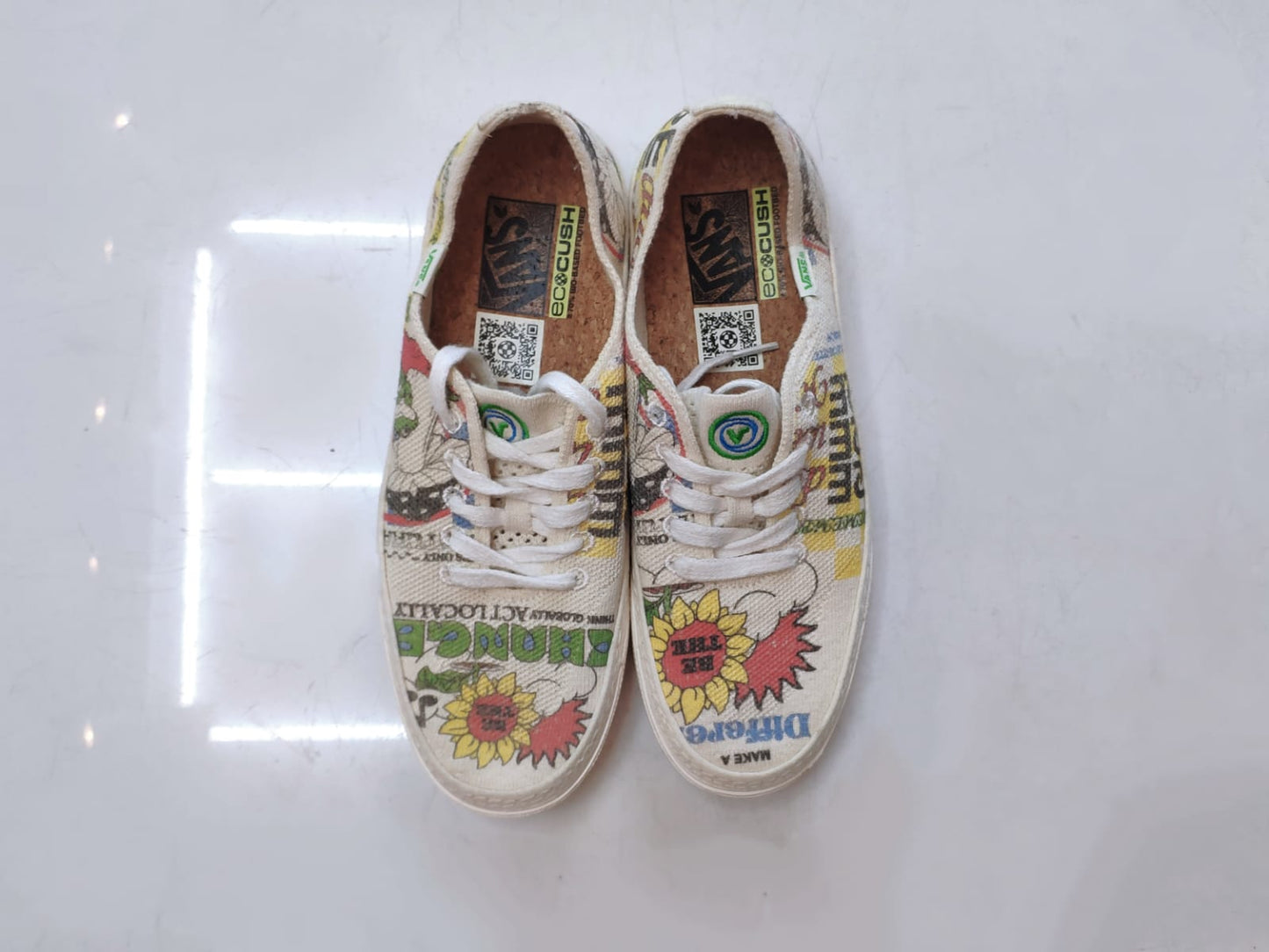 Tenis Vans Circle Vee Eco Theory/ Earth day Natural