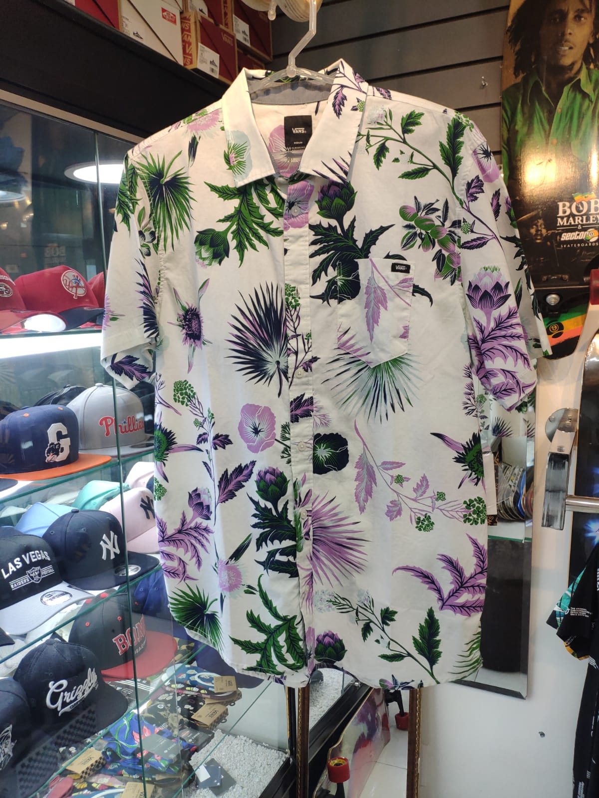 Camisa Vans Califas Branco Floral