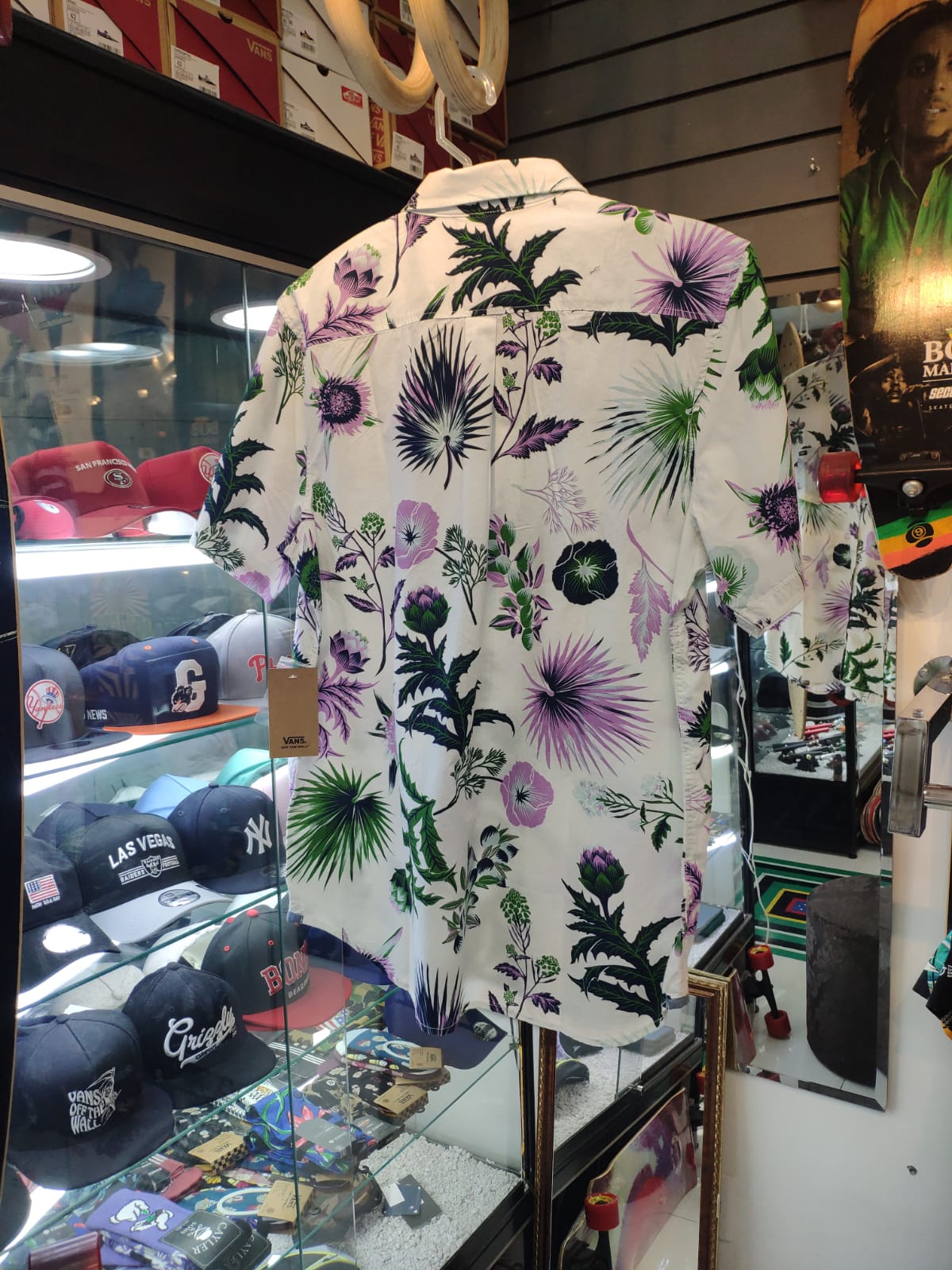 Camisa Vans Califas Branco Floral