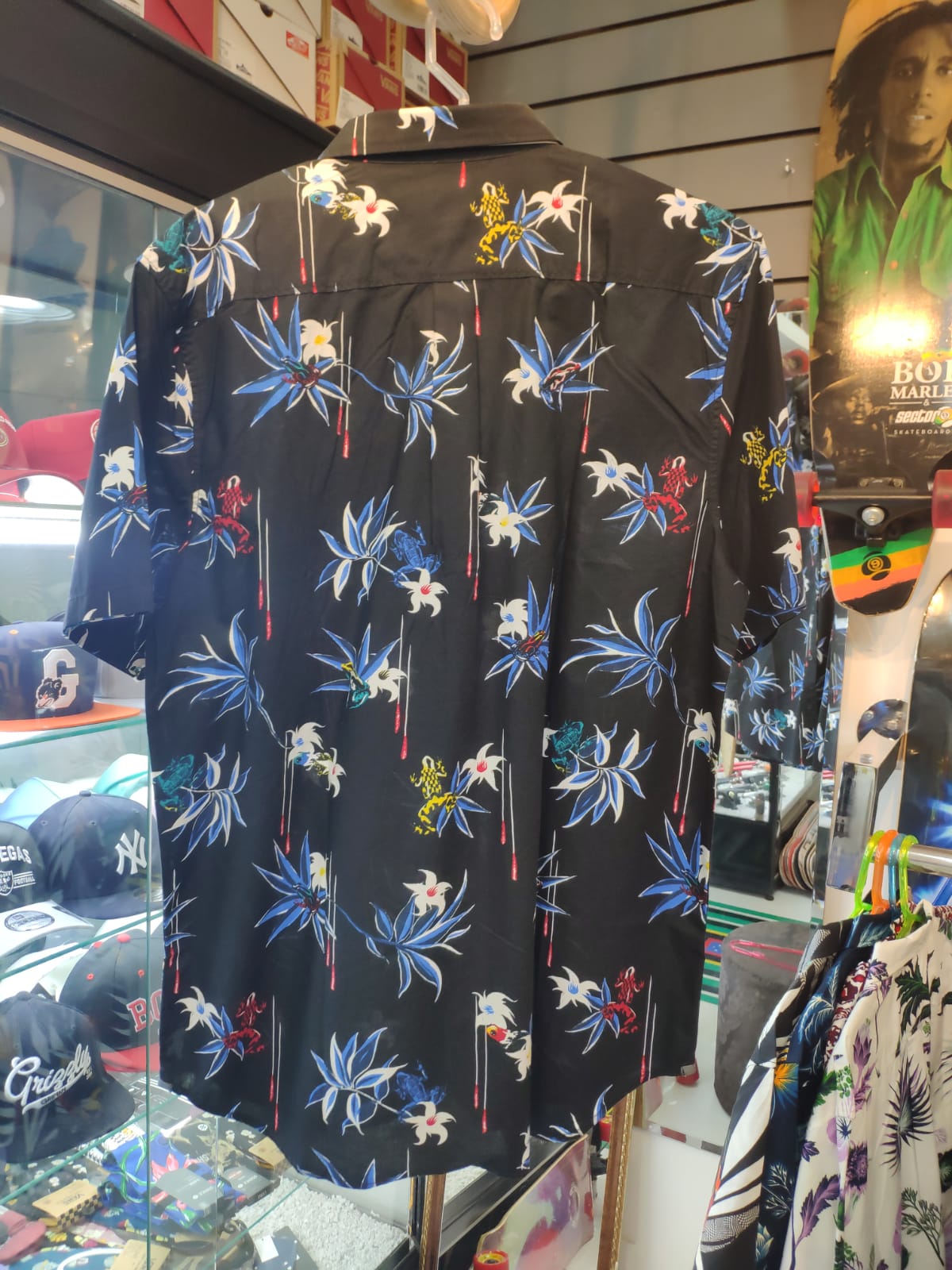 Camisa Vans Daw Floral WOV Preto