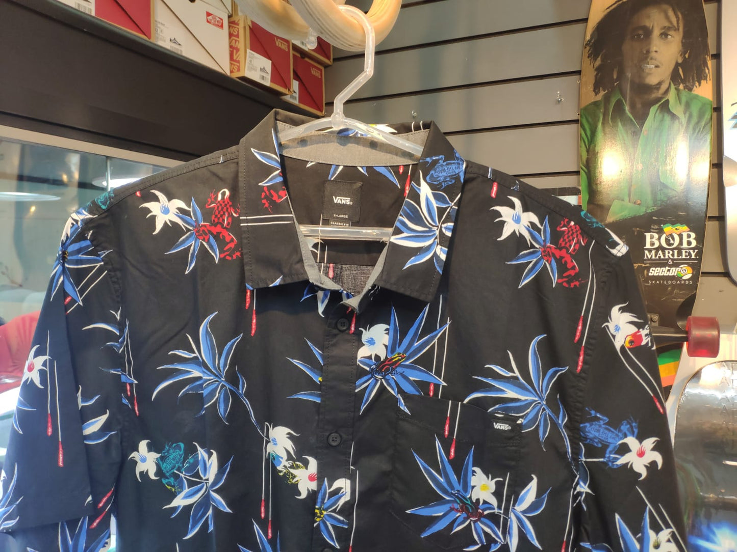 Camisa Vans Daw Floral WOV Preto