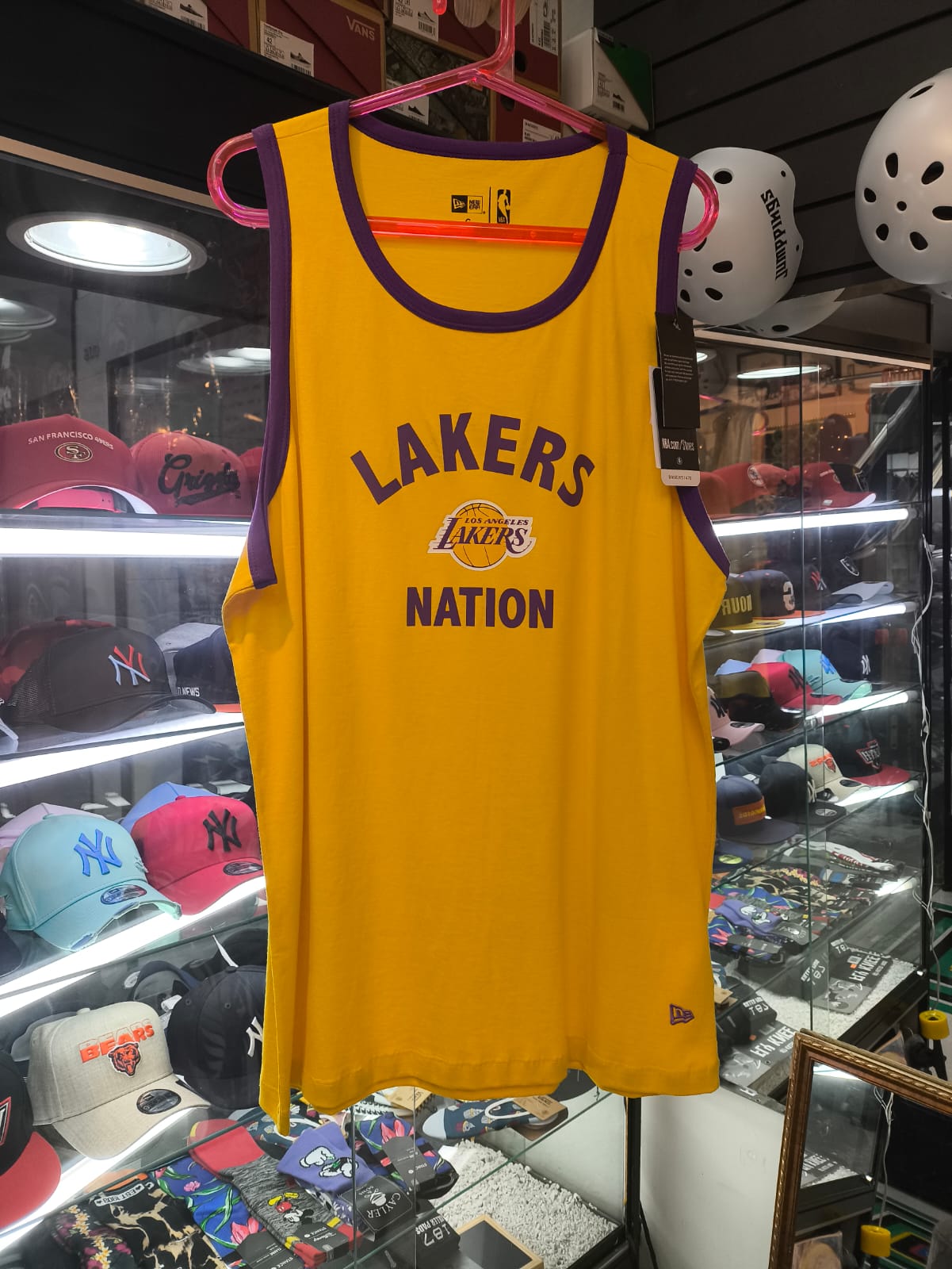 Camiseta Regata New Era NBA Los Angeles Lakers Nation / Amarela