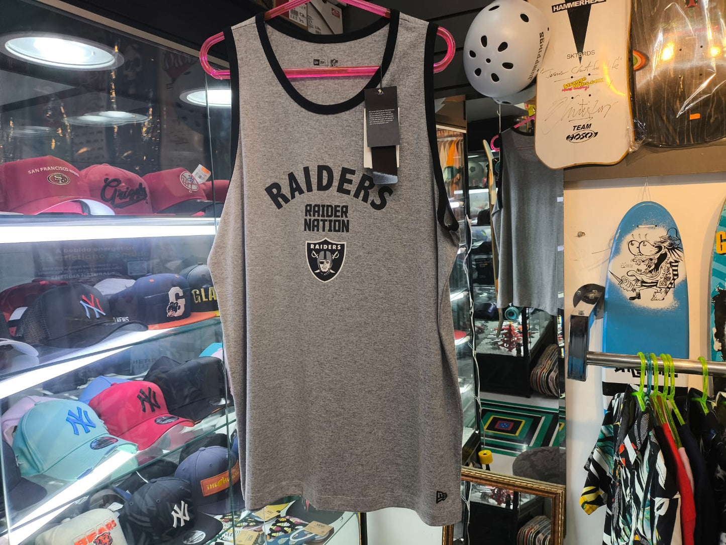 Camiseta Regata New Era  NFL Oakland Raiders / Cinza