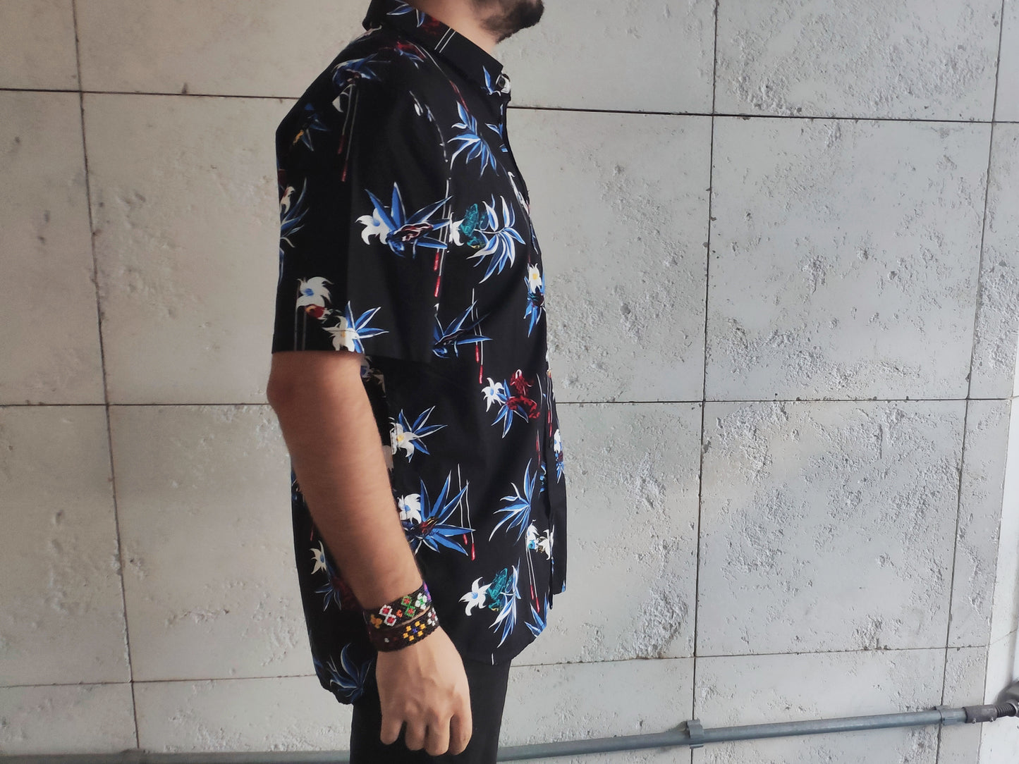 Camisa Vans Daw Floral WOV Preto