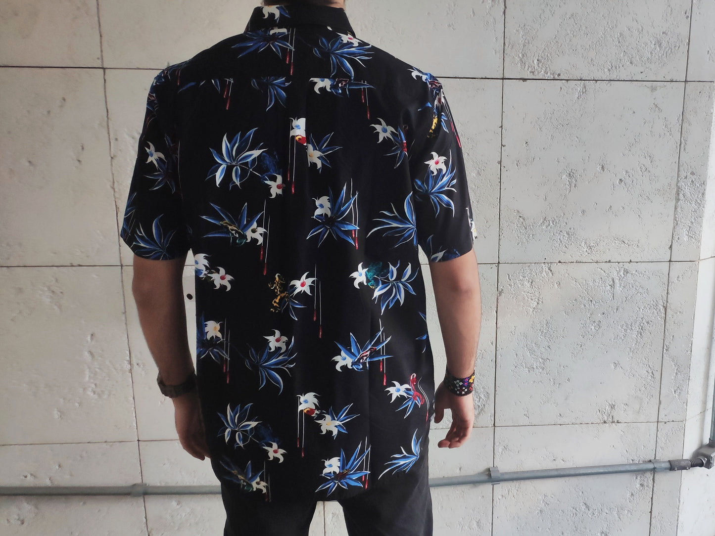 Camisa Vans Daw Floral WOV Preto