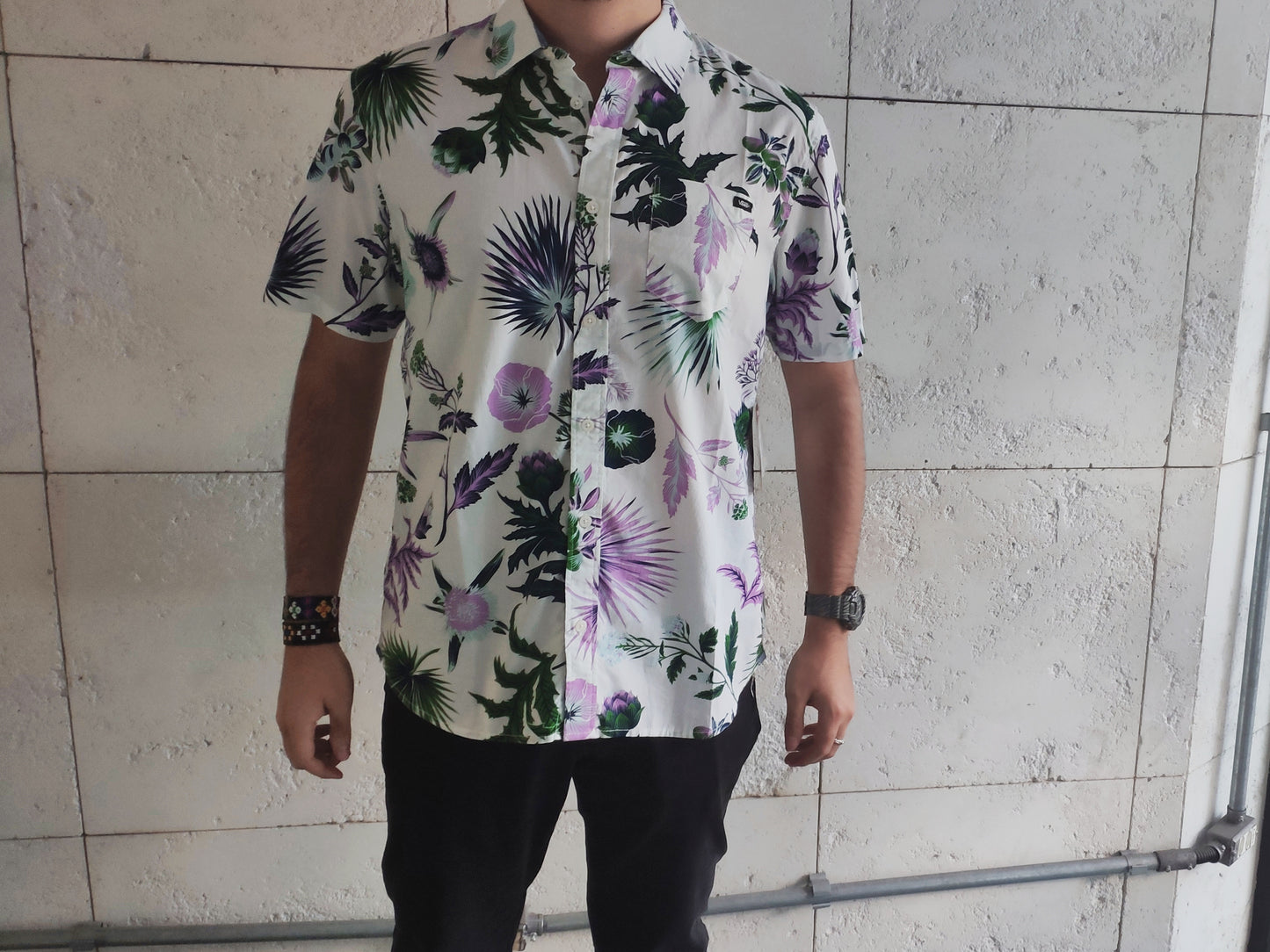 Camisa Vans Califas Branco Floral